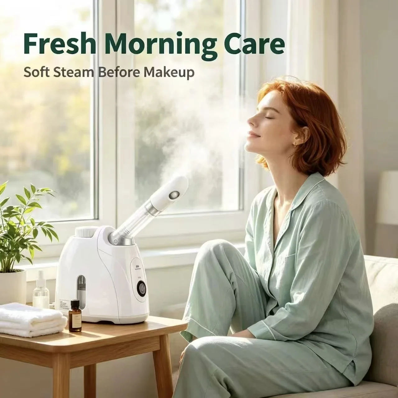 Facial Steamer Nano Ionic Hot Mist - Appareil de beauté portable pour le