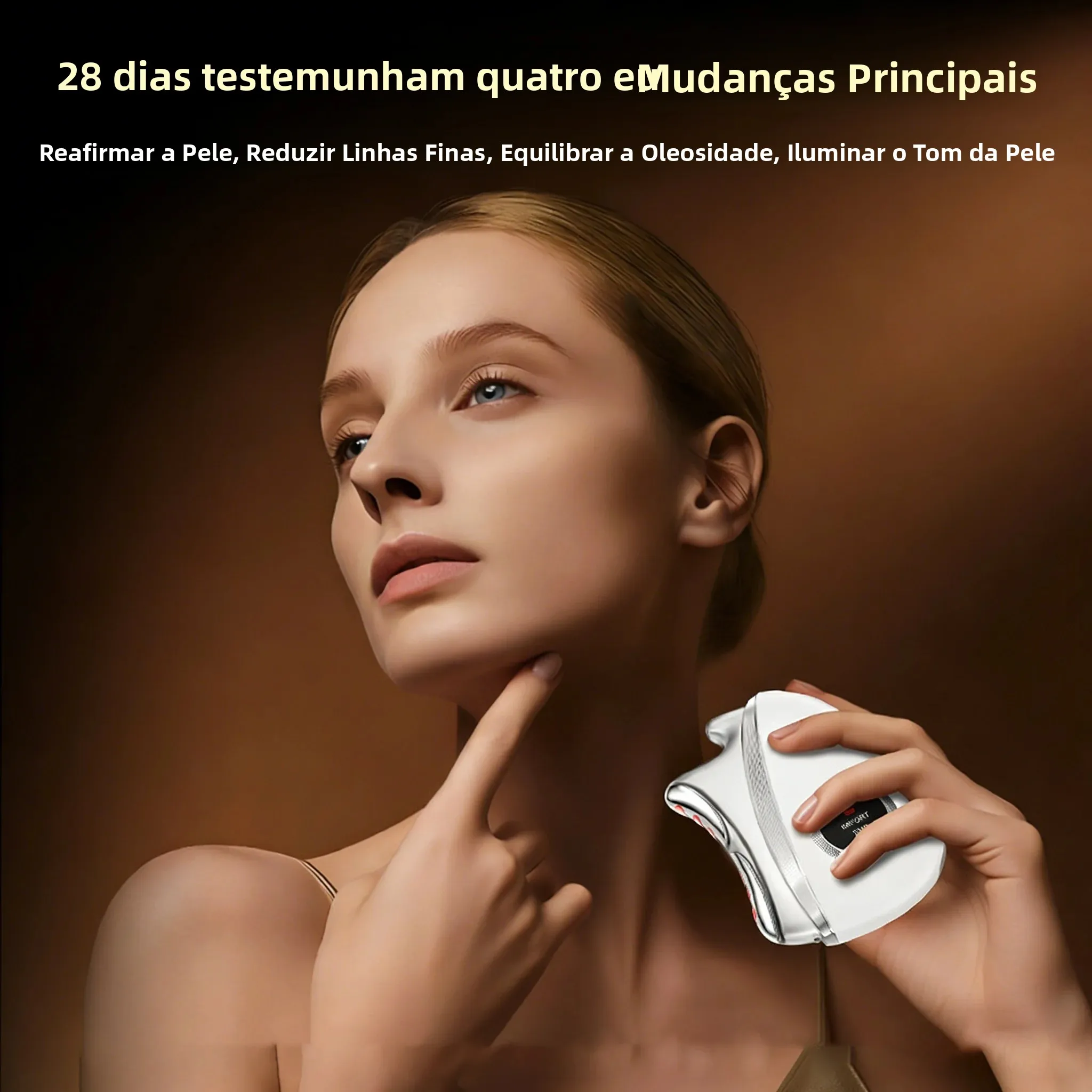 Microcurrent Face Massager Gua Sha - Appareil Gua Sha électrique portable, masseur