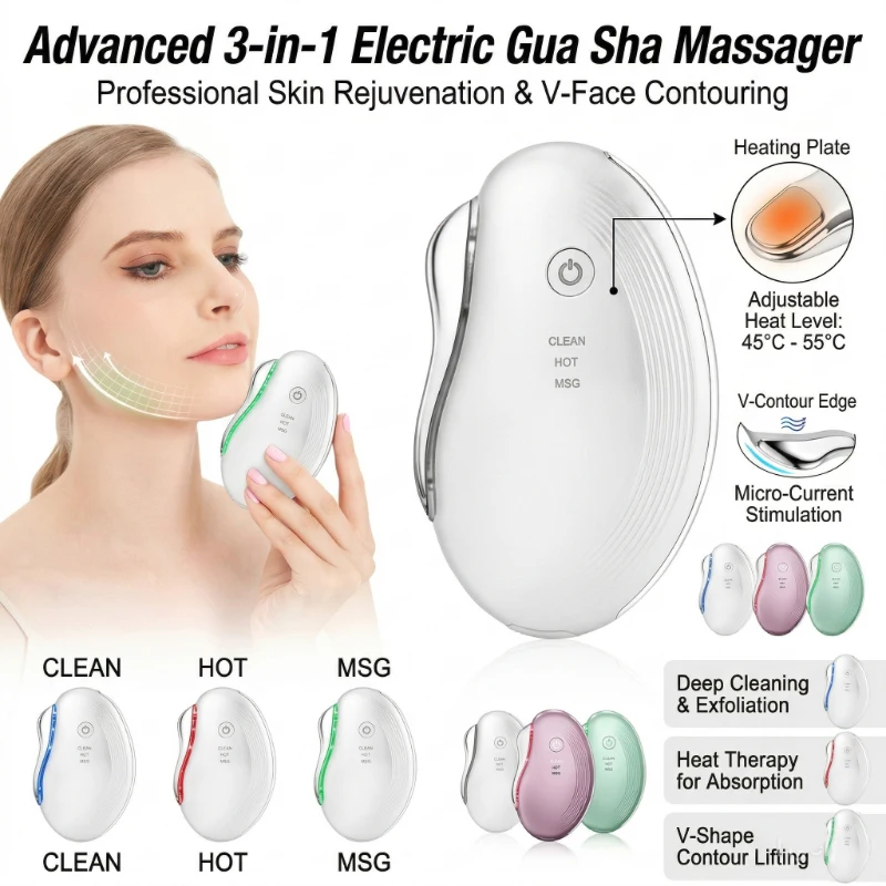 Appareil de soin du visage et  - Microcurrent Face Massager Gua Sha avis et prix