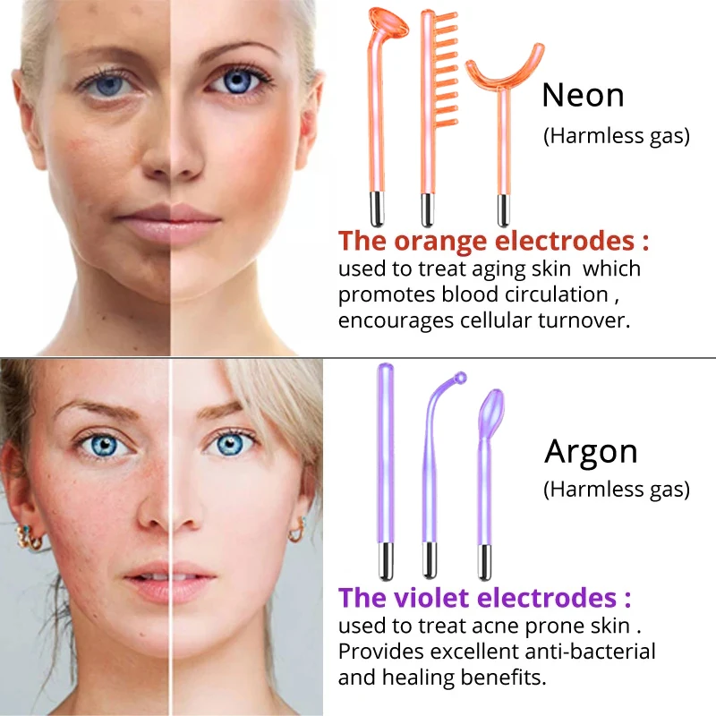 Darsonval-Machine qualifiée al - High Frequency Wand Facial Machine Neon avis et prix