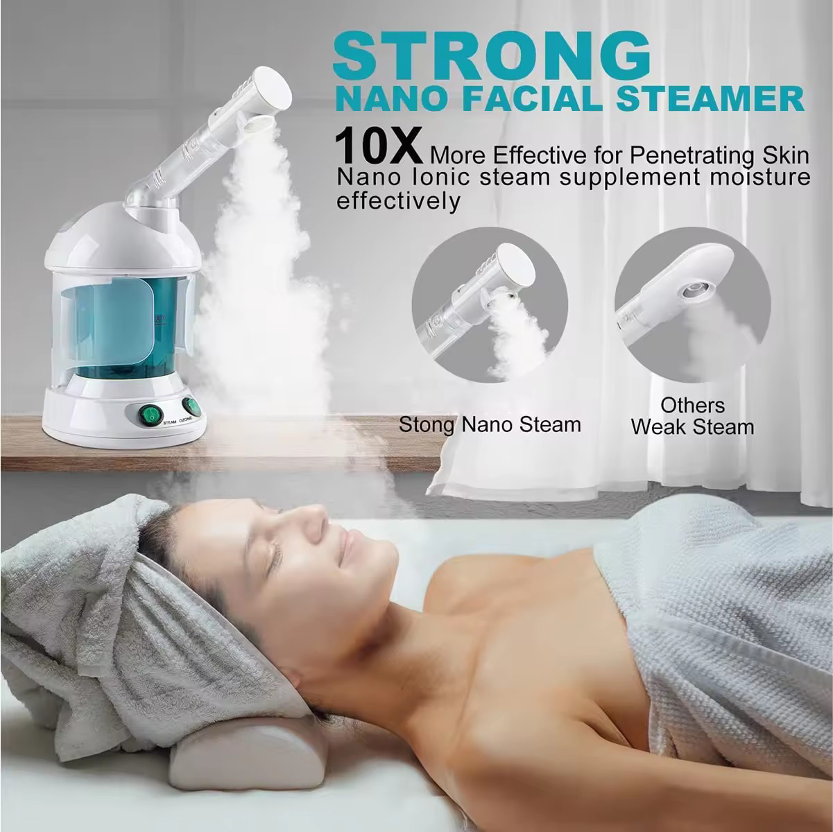 Vaporisateur facial à l'ozone  - Facial Steamer Nano Ionic Hot Mist avis et prix