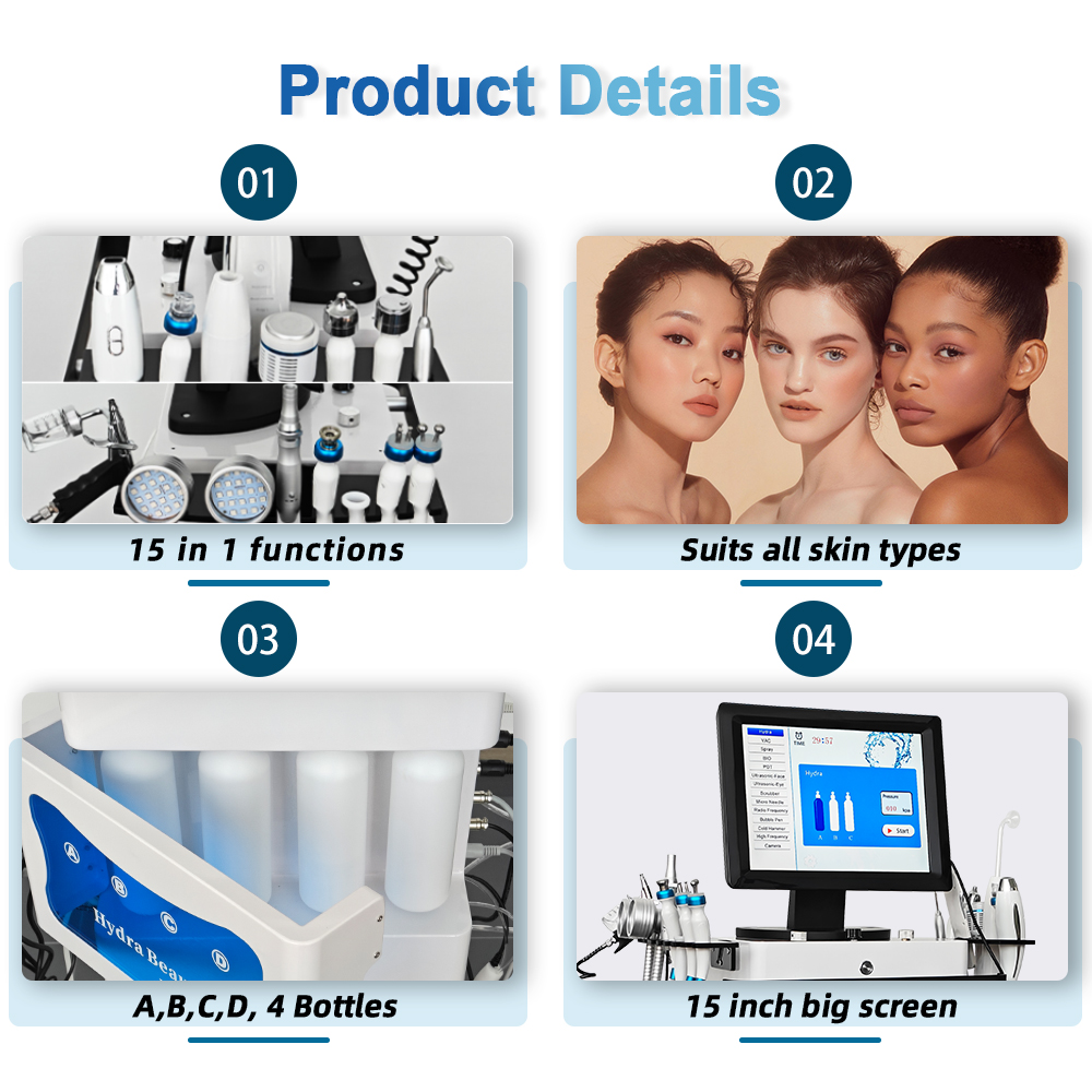 Appareil de beauté facial 15-e - Hydra Dermabrasion Aqua Peel Machine avis et prix