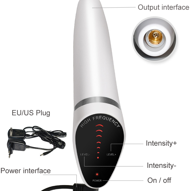 Électrodes d'étincelle 6 en 1, - High Frequency Wand Facial Machine Neon avis et prix