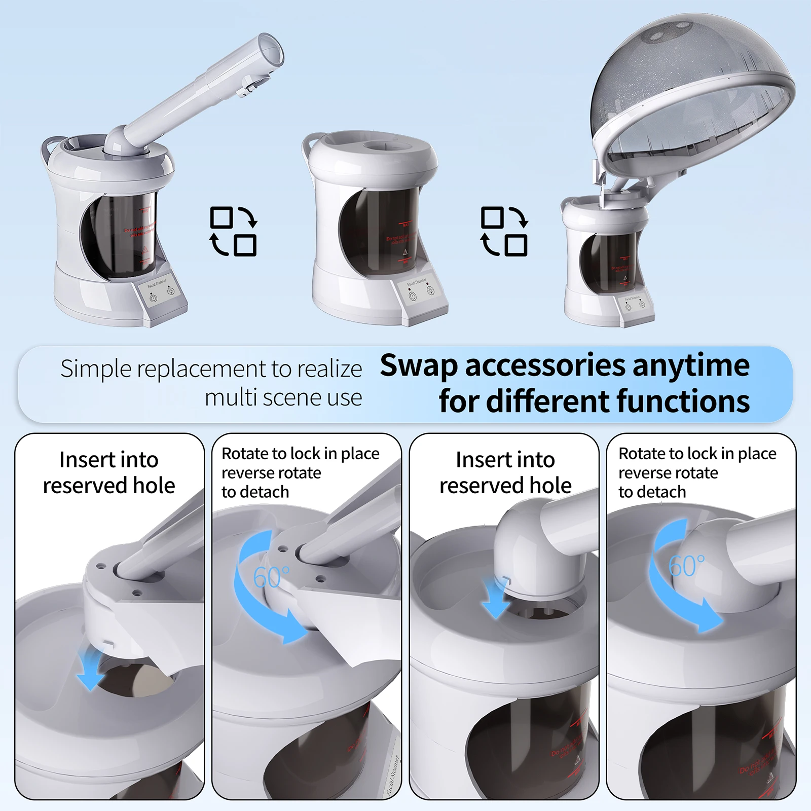 Appareil 2-en-1 pour le soin d - Facial Steamer Nano Ionic Hot Mist avis et prix