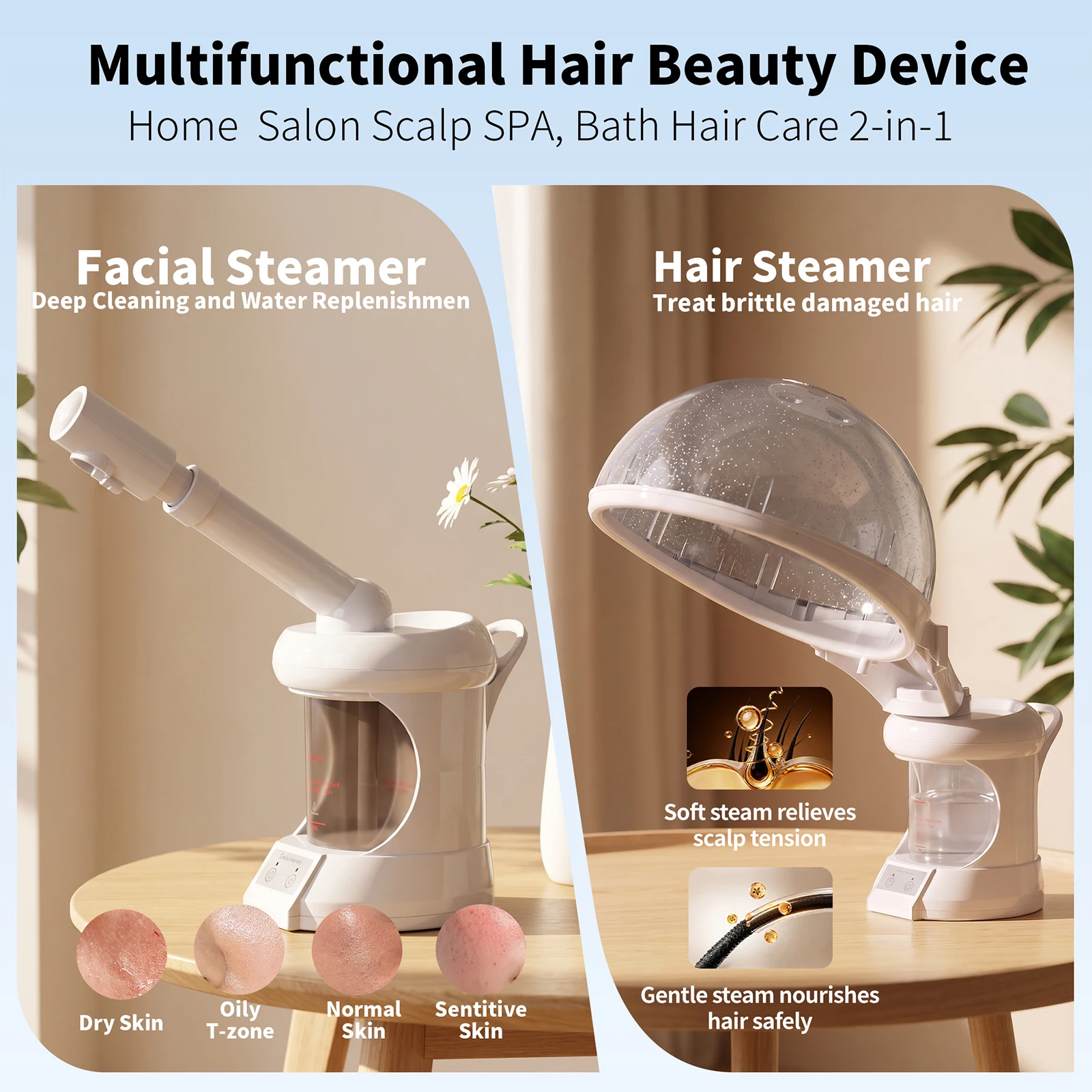 Appareil 2-en-1 pour le soin d - Facial Steamer Nano Ionic Hot Mist avis et prix