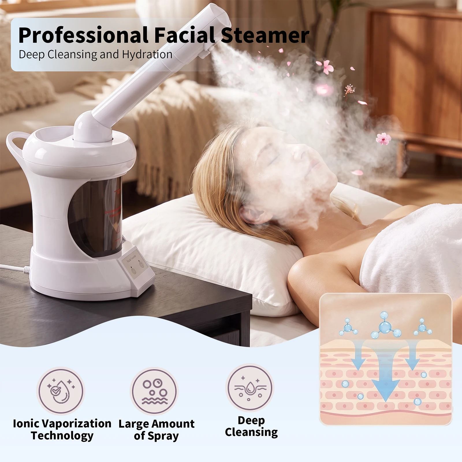 Appareil 2-en-1 pour le soin d - Facial Steamer Nano Ionic Hot Mist avis et prix